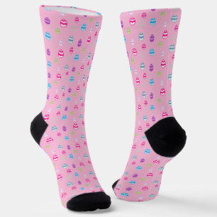 Colourful Easter Egg Pattern Socks