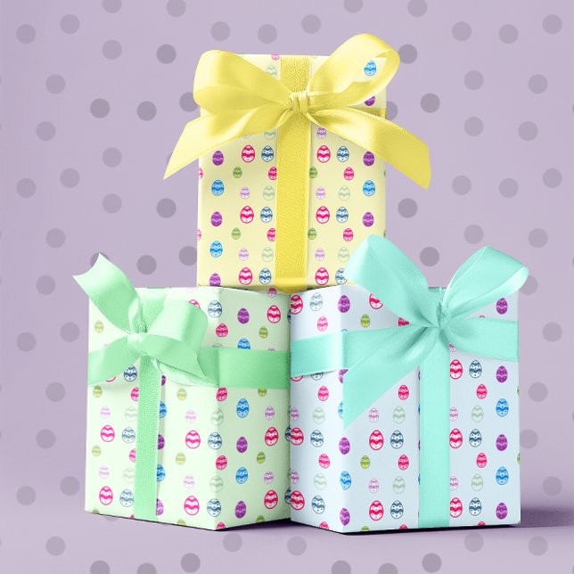Colourful Easter Egg Pattern Wrapping Paper Sheets (Creator Uploaded)