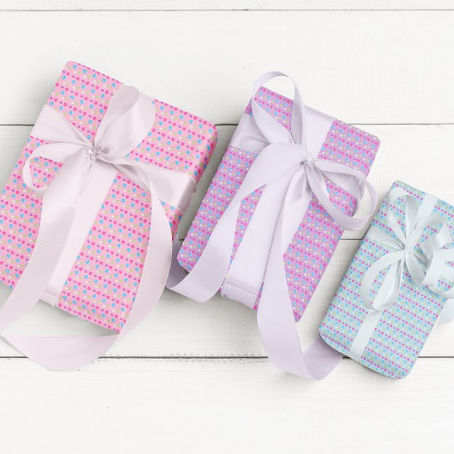 Colourful Easter Egg Pattern Wrapping Paper Sheets (Creator Uploaded)