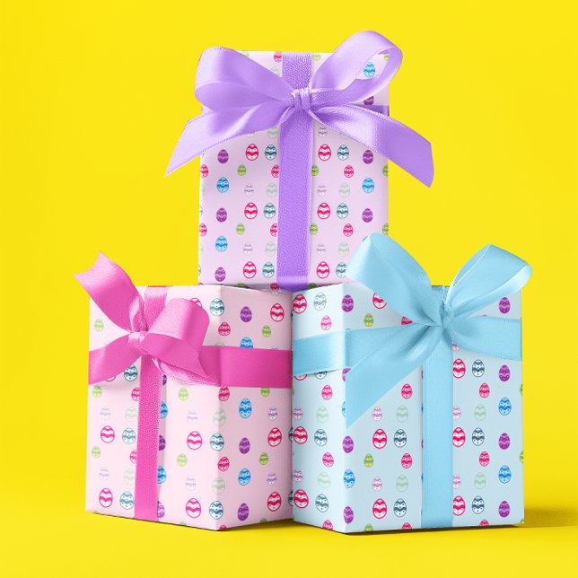 Colourful Easter Egg Pattern Wrapping Paper Sheets (Creator Uploaded)