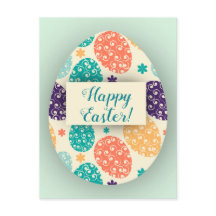 Colourful Easter Egg Postcard