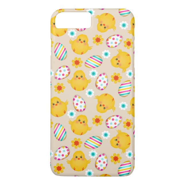 Colourful Easter Eggs and Chicks Pattern Case-Mate iPhone Case (Back)