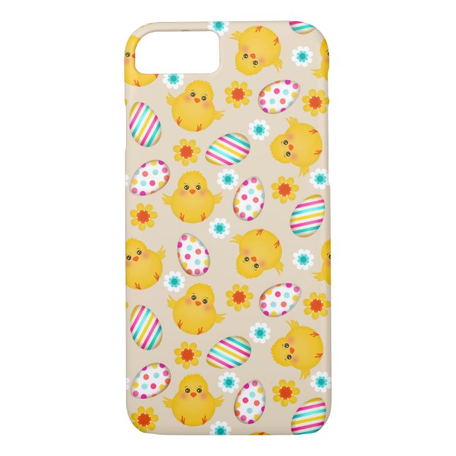 Colourful Easter Eggs and Chicks Pattern Case-Mate iPhone Case (Back)