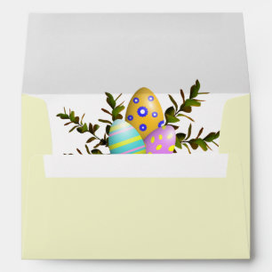 Colourful Easter Eggs Botanical Elegant  Envelope