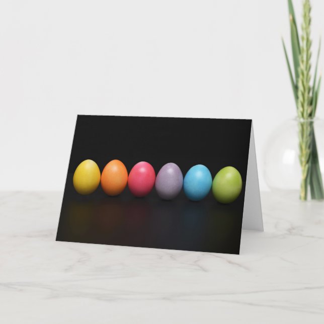 Colourful Easter Eggs Card (Front)