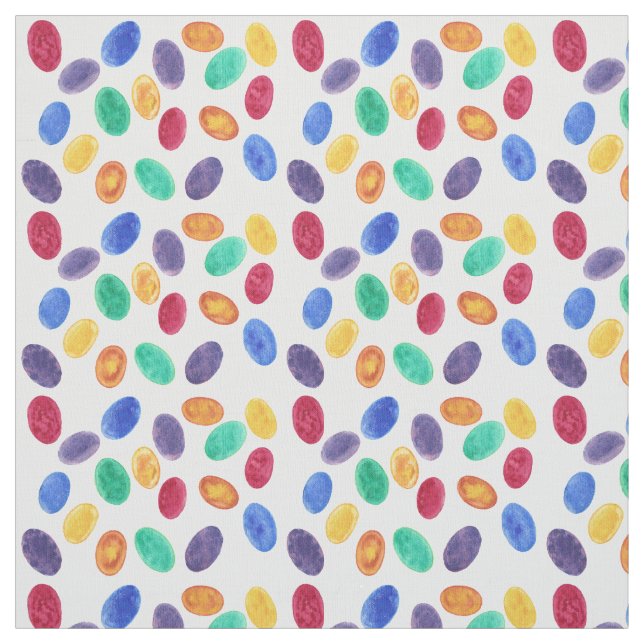 Colourful Easter Eggs Choose Background Colour Fabric (Swatch)