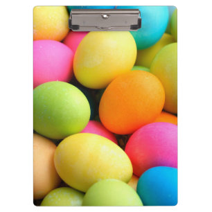 Colourful Easter Eggs Clipboard