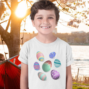 Colourful Easter Eggs Easter Egg Hunt Fun Spring T-Shirt