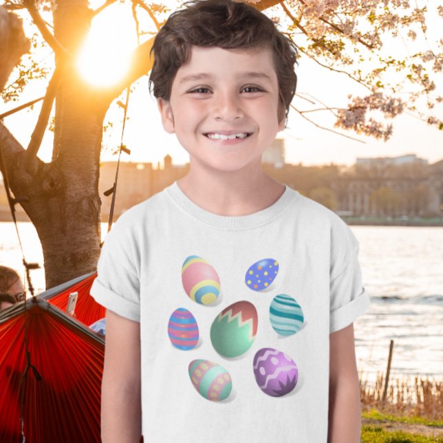 Colourful Easter Eggs Easter Egg Hunt Fun Spring T-Shirt (Creator Uploaded)