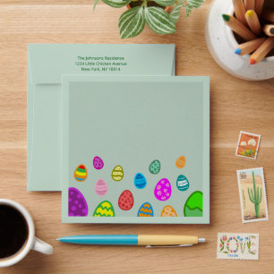 Colourful Easter Eggs Envelope