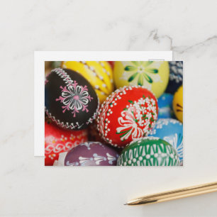Colourful Easter Eggs, Happy Easter, Holiday Postcard