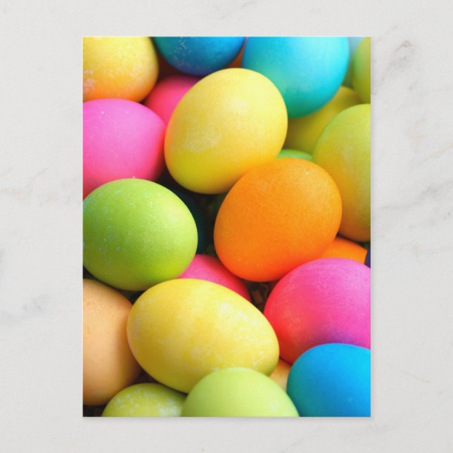 Colourful Easter Eggs Holiday Postcard (Front)
