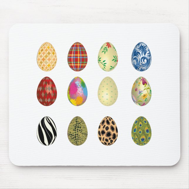 colourful easter eggs mouse mat (Front)