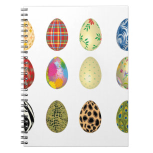 colourful easter eggs notebook