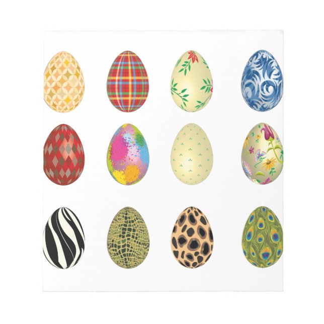 colourful easter eggs notepad (Front)