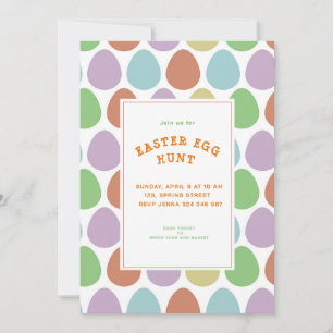 Colourful Easter Eggs Pattern Invitation