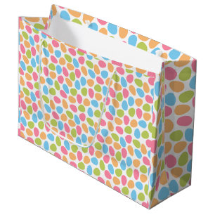 Colourful Easter Eggs Pattern Large Gift Bag