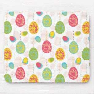 Colourful Easter Eggs Pattern Mouse Mat