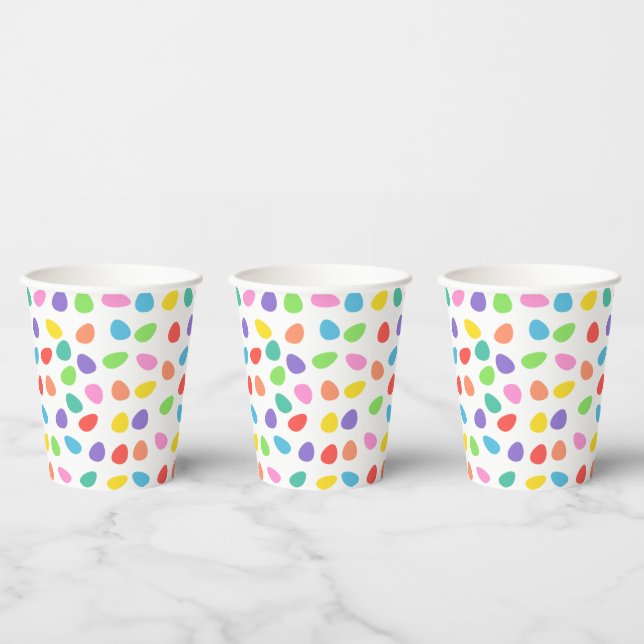 Colourful Easter Eggs Pattern Paper Cups (Multi)