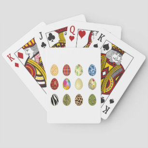 colourful easter eggs playing cards