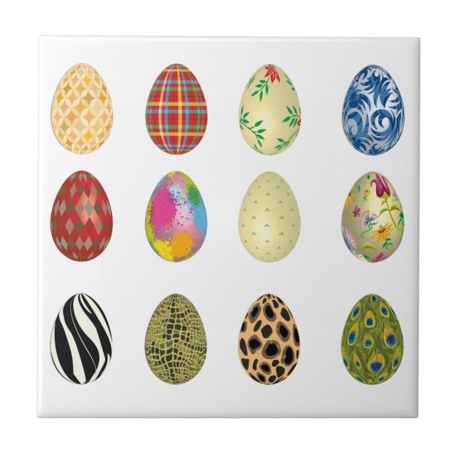 colourful easter eggs tile (Front)