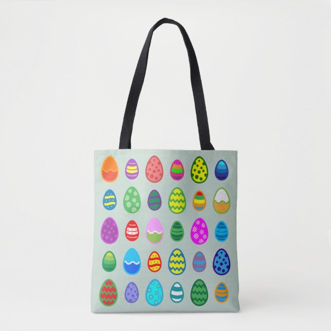 Colourful Easter Eggs Tote Bag (Front)