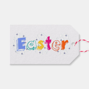 Colourful “Easter” Lettering Gift Tags