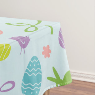 Colourful Easter Spring Pattern Tablecloth