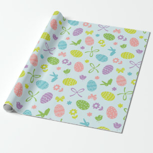 Colourful Easter Spring Pattern Wrapping Paper
