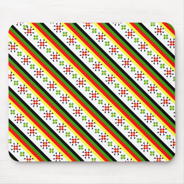 Colourful eastern folk pattern license plate frame mouse mat (Front)