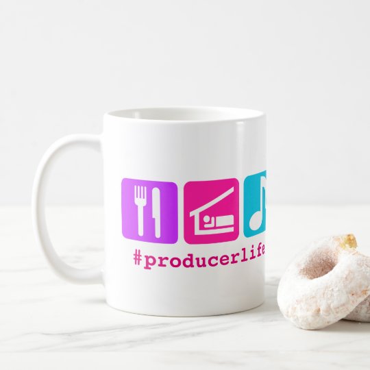 Colourful Eat Sleep Music Icons Coffee Mug