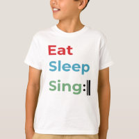 Colourful Eat Sleep Sing Repeat Music humour 
