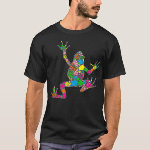 Colourful Egg Cute Frog Gift For Women Men Kids E T-Shirt