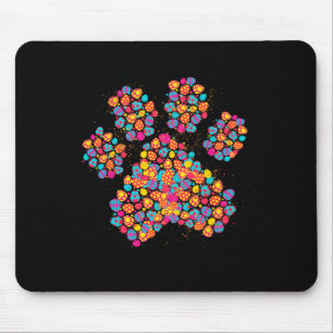 Colourful Egg Dog Paw Easter Christian Festival Do Mouse Mat