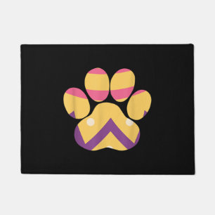 Colourful Egg Easter Paw Funny Dog Cat Lovers Gift Doormat