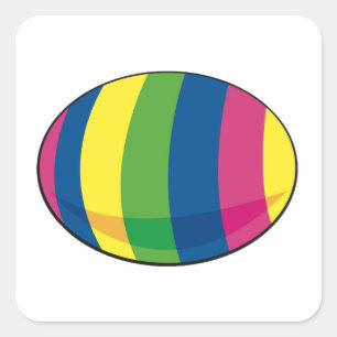 Colourful Egg Square Sticker