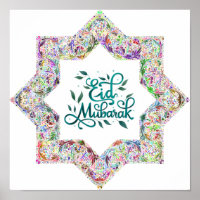 Colourful Eid Mubarak In English 