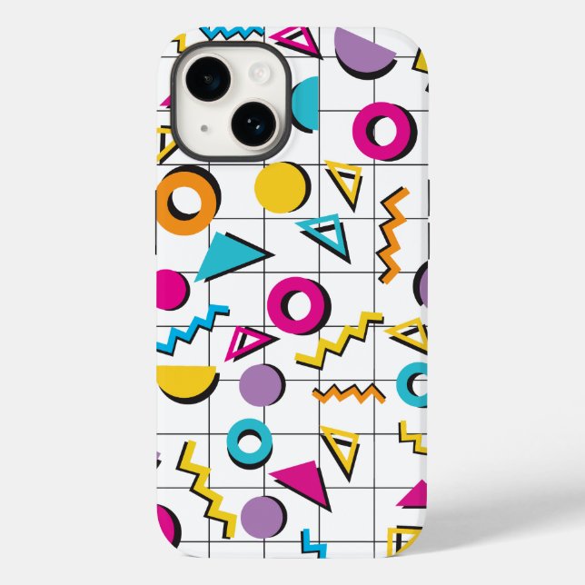 Colourful Eighties 80's Geometric Pattern Case-Mate iPhone Case (Back)