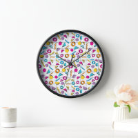 Colourful Eighties 80's Retro Geometric Pattern