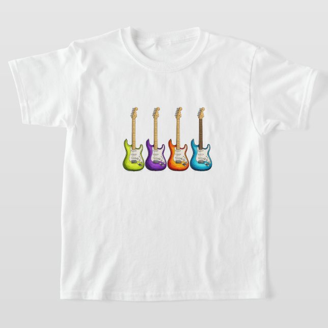 Colourful Electric Guitar T-Shirt (Laydown)