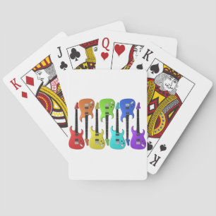 Colourful Electric Guitars Playing Cards