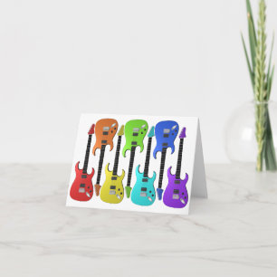 Colourful Electric Guitars Rating Cards