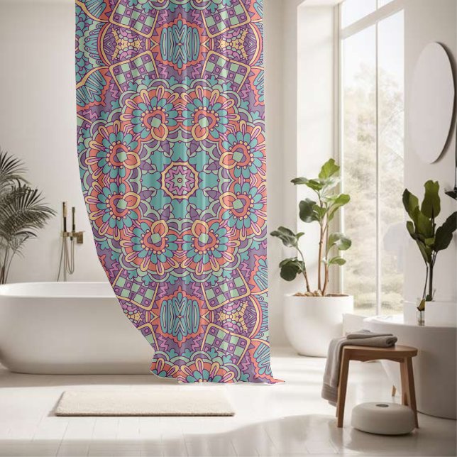 Colourful Elegance Pattern Shower Curtain (Creator Uploaded)
