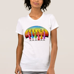 Colourful Elegant African Ladies Holding Pots T-Shirt
