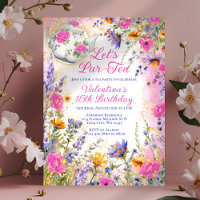 Colourful Elegant Floral Garden Birthday Tea Party