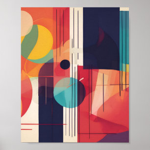 Colourful Elegant Geometric Style Art Print