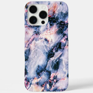 Colourful Elegant Marble White Blue and Pink iPhone 16 Pro Max Case