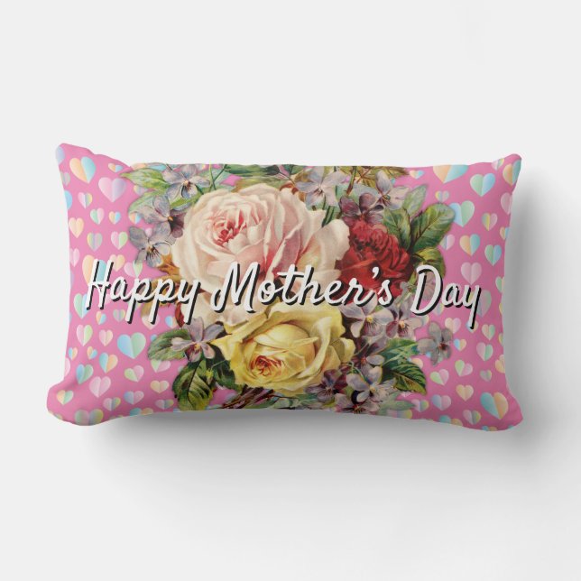 Colourful Elegant Mother’s Day Pillow (Front)