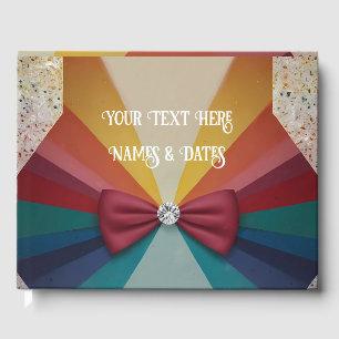 Colourful Elegant Rainbow Wedding Guest Book