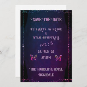 Colourful Elegant Rainbow Wedding Invitation 